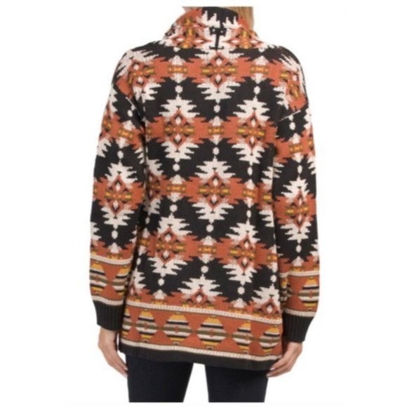 Lucky Brand Aztec geometric pattern cardigan sweater women’s size XS-EUC - Picture 3 of 7